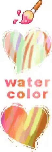 water color heart love