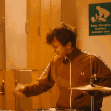 Playing Drums Dean Gavin GIF - Playing Drums Dean Gavin The Academic GIFs