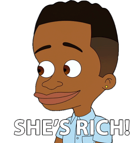 Shes Rich Elijah Sticker - Shes Rich Elijah Big Mouth Stickers