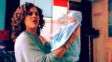 Annie Sawyer With A Baby GIF - Annie Sawyer With A Baby Being Human GIFs