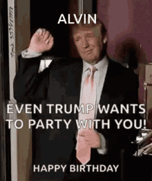 Trump Alvin GIF - Trump Alvin Happy Birthday GIFs