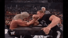 Triple H Scott Steiner Arm Wrestle Reaction GIF - Triple H Scott Steiner Arm Wrestle Reaction GIFs