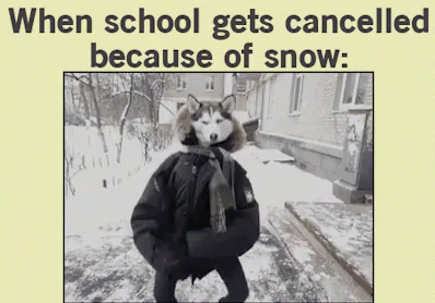 Tenor - when school is cancelled because of snow