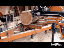 wood cut machine saw log