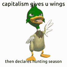Duck Capitalism Gives You Wings GIF - Duck Capitalism Gives You Wings Hunting Season GIFs