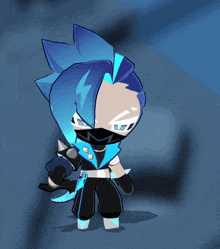 a cartoon character with a lightning bolt on his hair
