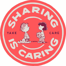 sharing is caring linus van pelt lucy van pelt peanuts be kind