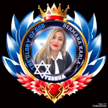 a picture of a woman with the words the glory of god