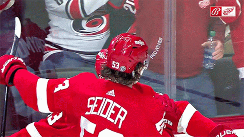 NHL GIFs on X: Moritz Seider rips it 🎯  / X