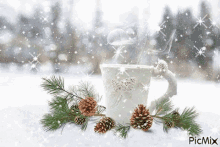 Coffee Snow GIF - Coffee Snow Christmas GIFs