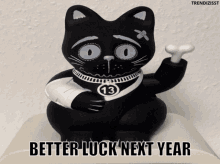 Waving Cat Happy New Year GIF