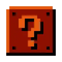 a pixel art illustration of a question mark block .