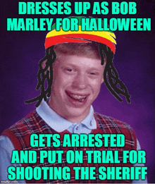 a man with dreadlocks is wearing a plaid shirt and vest