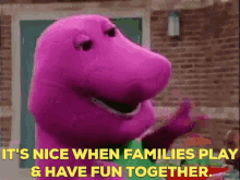 Barney And Friends Family GIF - Barney And Friends Family Its Nice When Familites Play And Have Fun Together GIFs
