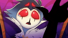 a cartoon character with red eyes and blood coming out of his nose