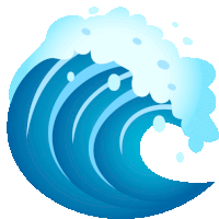 Water Wave Nature Sticker - Water Wave Nature Joypixels Stickers