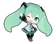 hatsune miku is a cartoon character with long green hair and blue eyes .