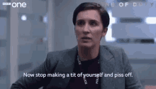 Now Stop Making A Tit Of Yourself And Piss Off Line Of Duty GIF - Now Stop Making A Tit Of Yourself And Piss Off Line Of Duty Bbc GIFs