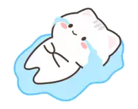 a cartoon drawing of a tooth with tears running down it 's face