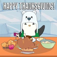 Penguin Thanksgiving GIF - Penguin Thanksgiving Turkey GIFs