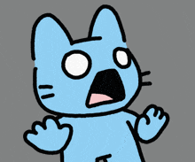 Cool Cats Blue Cat GIF - Cool Cats Blue Cat Panic GIFs