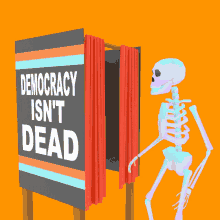 Democracy Skeleton GIF - Democracy Skeleton Halloween GIFs