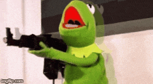Kermit Gun GIF