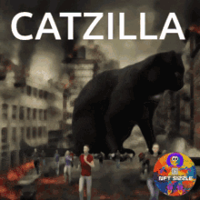 Catzilla Giant Cat GIF