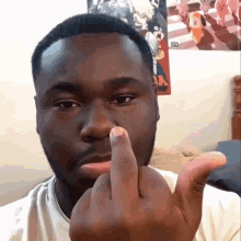He Funny Middle Finger GIF - He Funny Middle Finger Pout GIFs
