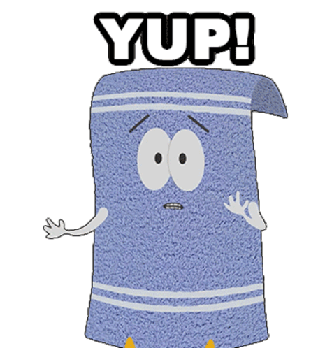 Yup Towelie Sticker - Yup Towelie South Park Stickers