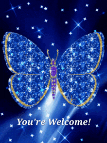 You'Re Welcome Beautiful Butterfly GIF - You'Re Welcome Welcome Beautiful Butterfly GIFs