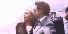 Robert Downey Jr Kiss GIF - Robert Downey Jr Kiss Scarlett Johansson GIFs