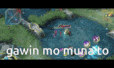 a screenshot of a video game with the words gavin mo munato written on it