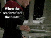 when the readers find the hints is written on the screen