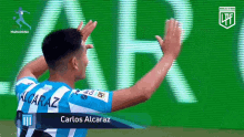 High Five Carlos Alcaraz GIF - High Five Carlos Alcaraz Liga Profesional De Fútbol De La Afa GIFs