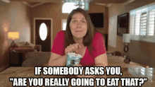 A Series Of Comebacks GIF - Eating Fat Claire GIFs