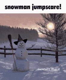 Snowman Merry Christmas GIF - Snowman Merry Christmas Jumpscare GIFs