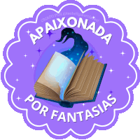 a purple sticker that says apaixonada por fantasias on it