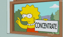 the simpsons lisa simpson focus concentrate