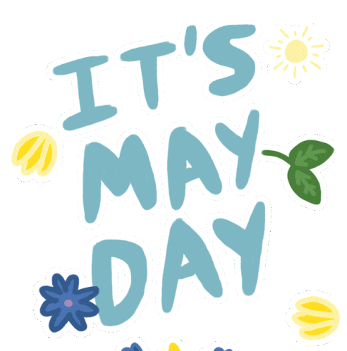 May Day May Pole Sticker - May Day May Pole Flowers Stickers