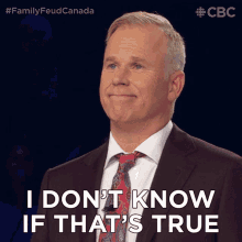 I Dont Know If Thats True Gerry Dee GIF - I Dont Know If Thats True Gerry Dee Family Feud Canada GIFs