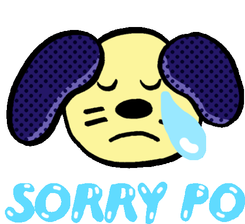 Sad Dog Is Sorry Po In Tagalog Sticker - Boy And Girlie Sorry Po Sorry Stickers