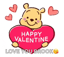 Happy Valentines Day Winnie The Pooh GIF - Happy Valentines Day Winnie The Pooh Hearts GIFs