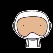 a cartoon character has a speech bubble with chinese characters on it