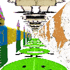 a drawing of a maze with a green circle in the middle that says ' 00 ' on it