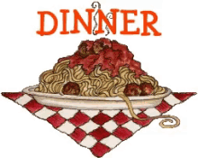 dinner spaghetti dinner spaghetti and meatballs spaghetti sticker