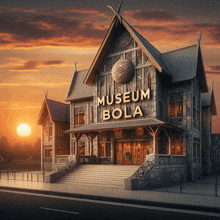 a large stone building with the word museum bola on it