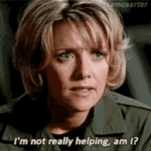 Ami Not Helping GIF - Ami Not Helping Sam Carter GIFs