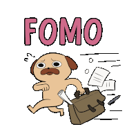 Fomo Doggo Sticker - Fomo Doggo Pug Stickers