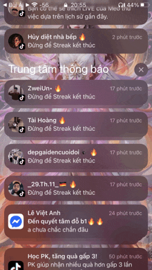 a screenshot of a phone screen shows a notification from zweiun